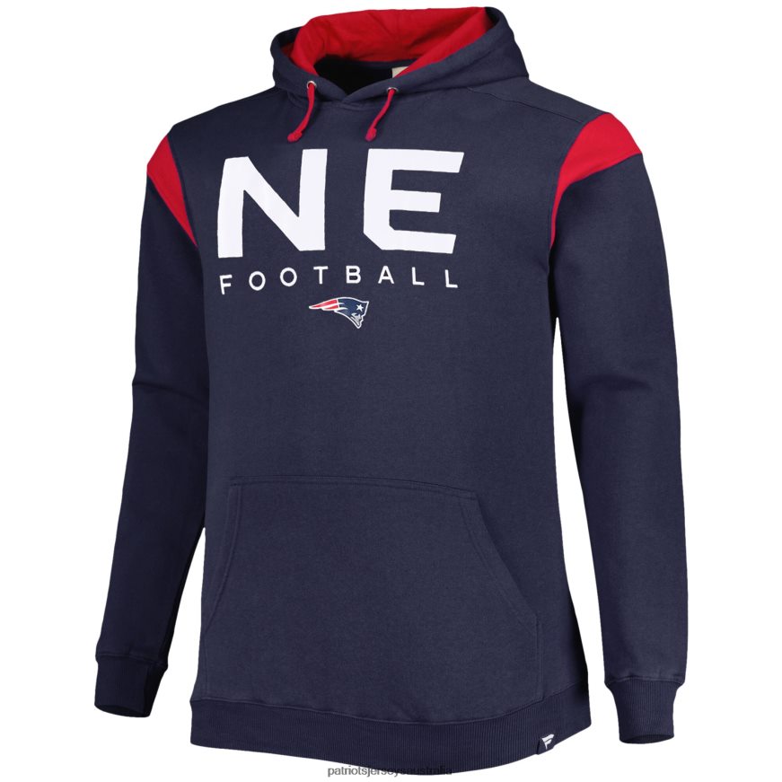 Men Fanatics Branded Navy Big & Tall Call the Shots Pullover Hoodie ZZ06V2697 Patriots Jersey Clothing