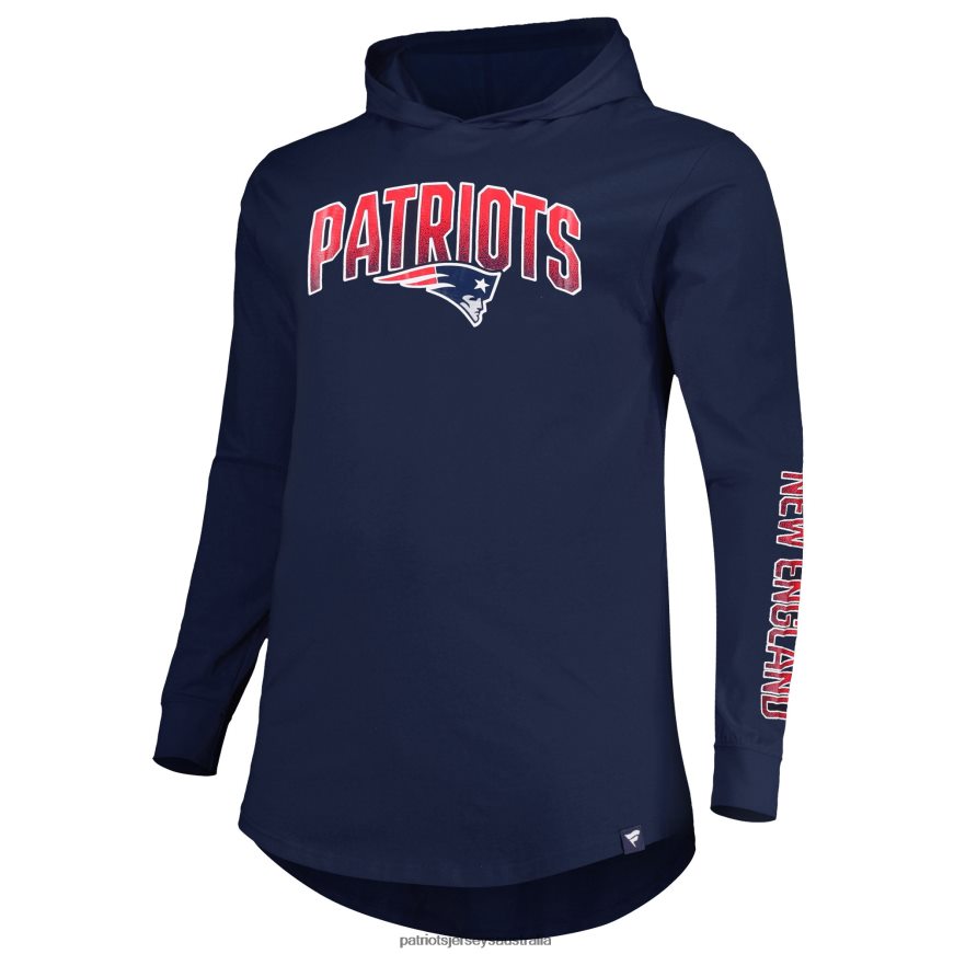 Men Fanatics Branded Navy Big & Tall Front Runner Pullover Hoodie ZZ06V2729 Patriots Jersey Clothing