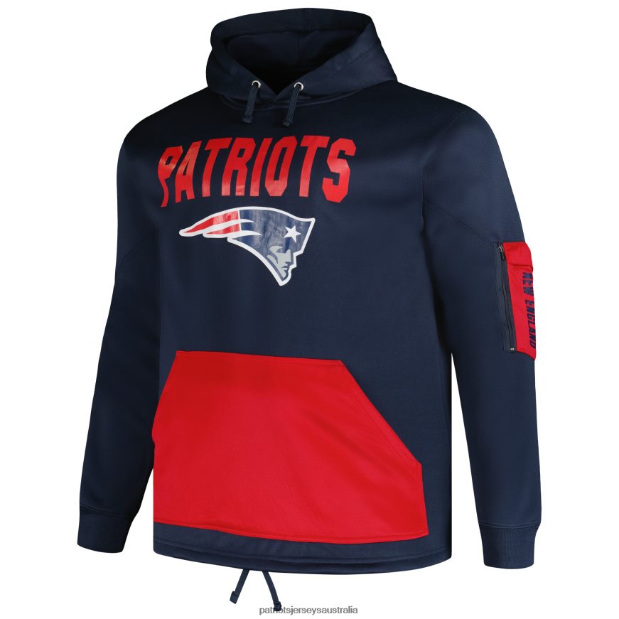 Men Fanatics Branded Navy Big & Tall Pullover Hoodie ZZ06V2500 Patriots Jersey Clothing