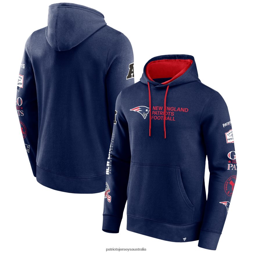 Men Fanatics Branded Navy Extra Innings Pullover Hoodie ZZ06V2657 Patriots Jersey Clothing