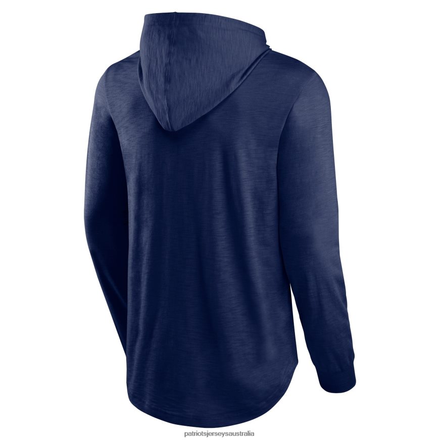Men Fanatics Branded Navy Front Runner Long Sleeve Hooded T-Shirt ZZ06V2795 Patriots Jersey Clothing