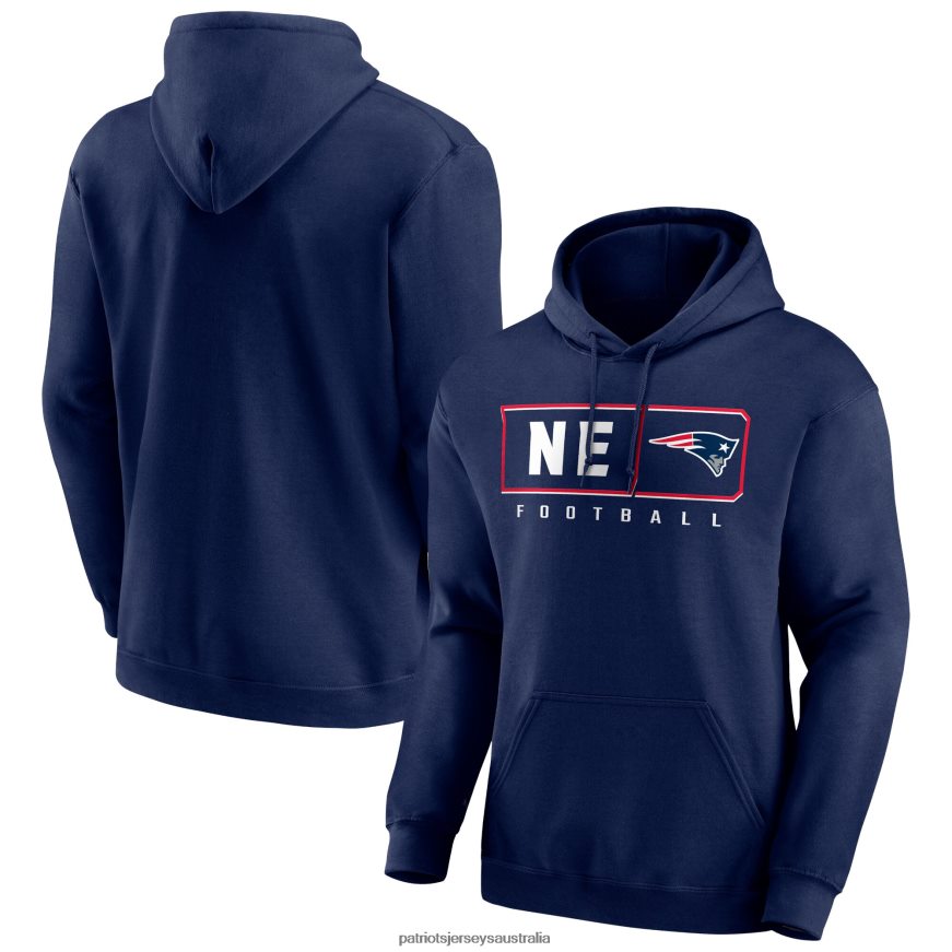 Men Fanatics Branded Navy Hustle Pullover Hoodie ZZ06V2513 Patriots Jersey Clothing