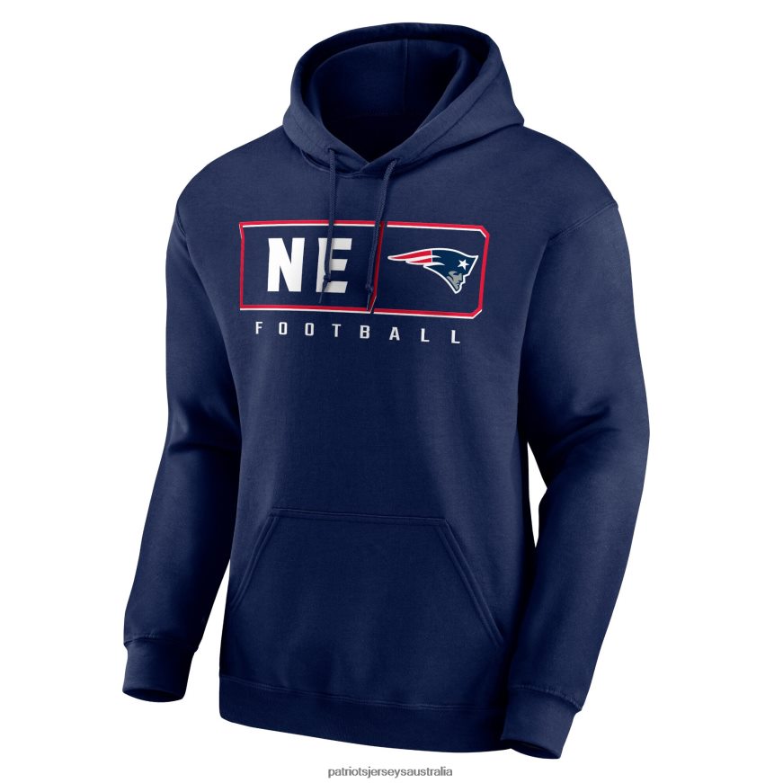 Men Fanatics Branded Navy Hustle Pullover Hoodie ZZ06V2513 Patriots Jersey Clothing