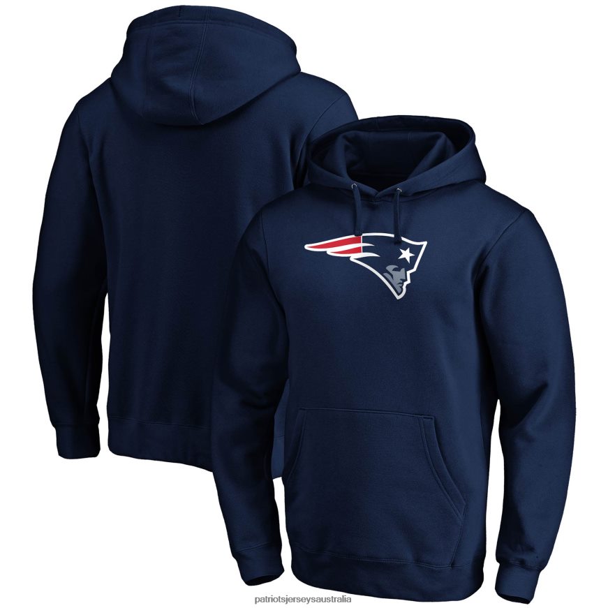 Men Fanatics Branded Navy Primary Logo Fitted Pullover Hoodie ZZ06V2638 Patriots Jersey Clothing