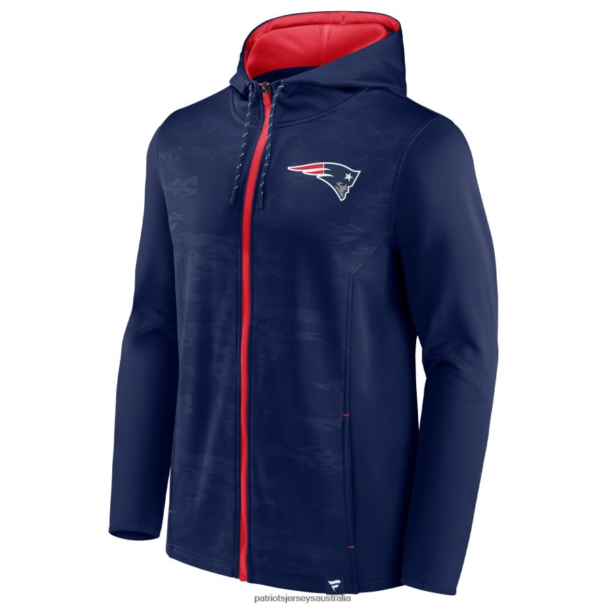 Men Fanatics Branded Navy/Red Ball Carrier Full-Zip Hoodie ZZ06V2526 Patriots Jersey Clothing