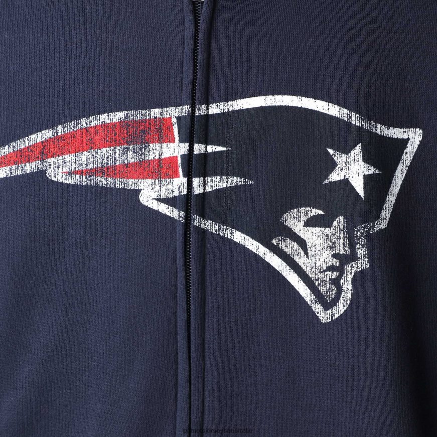 Men G-III Sports by Carl Banks Navy Primary Logo Full-Zip Hoodie ZZ06V2702 Patriots Jersey Clothing