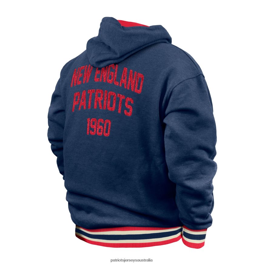 Men New Era Navy Big & Tall NFL Pullover Hoodie ZZ06V2588 Patriots Jersey Clothing