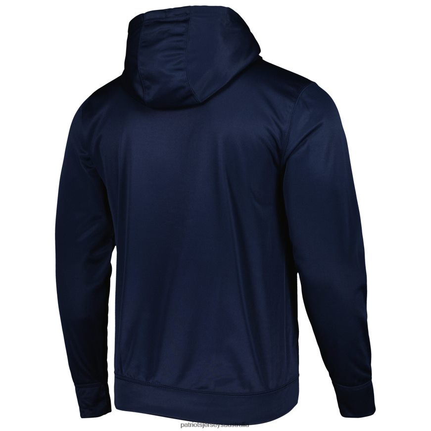 Men New Era Navy Combine Authentic Huddle Up Pullover Hoodie ZZ06V2680 Patriots Jersey Clothing