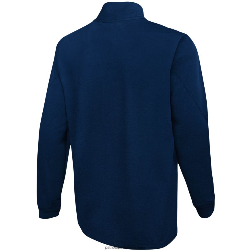 Men New Era Navy Combine Authentic Overcome Quarter-Zip Jacket ZZ06V2733 Patriots Jersey Clothing