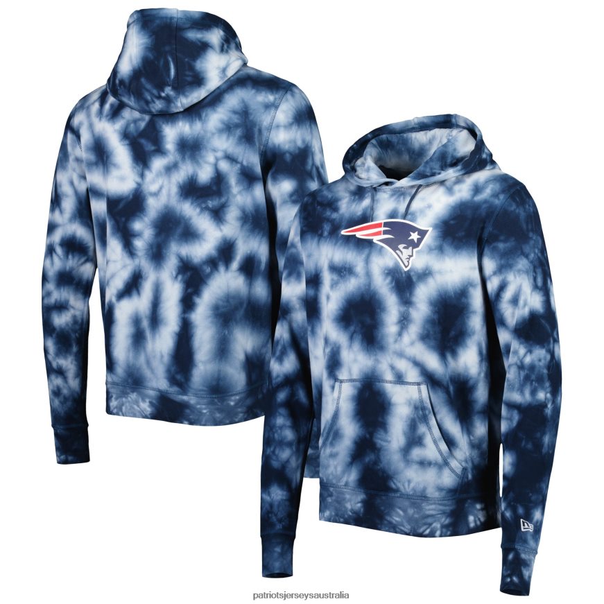 Men New Era Navy Team Tie-Dye Pullover Hoodie ZZ06V2575 Patriots Jersey Clothing
