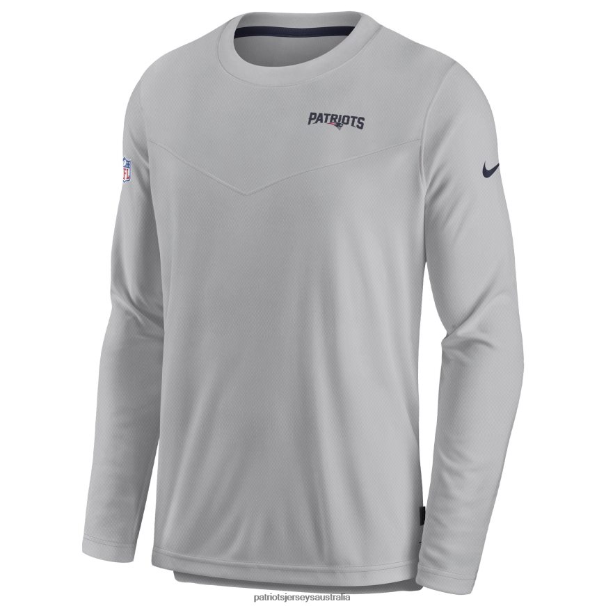 Men Nike Gray Sideline Lockup Performance Long Sleeve T-Shirt ZZ06V2621 Patriots Jersey Clothing