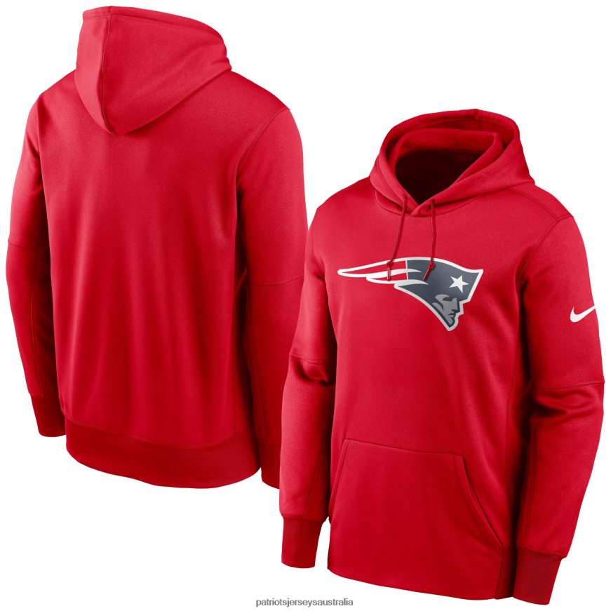 Men Nike Red Fan Gear Primary Logo Performance Pullover Hoodie ZZ06V2484 Patriots Jersey Clothing