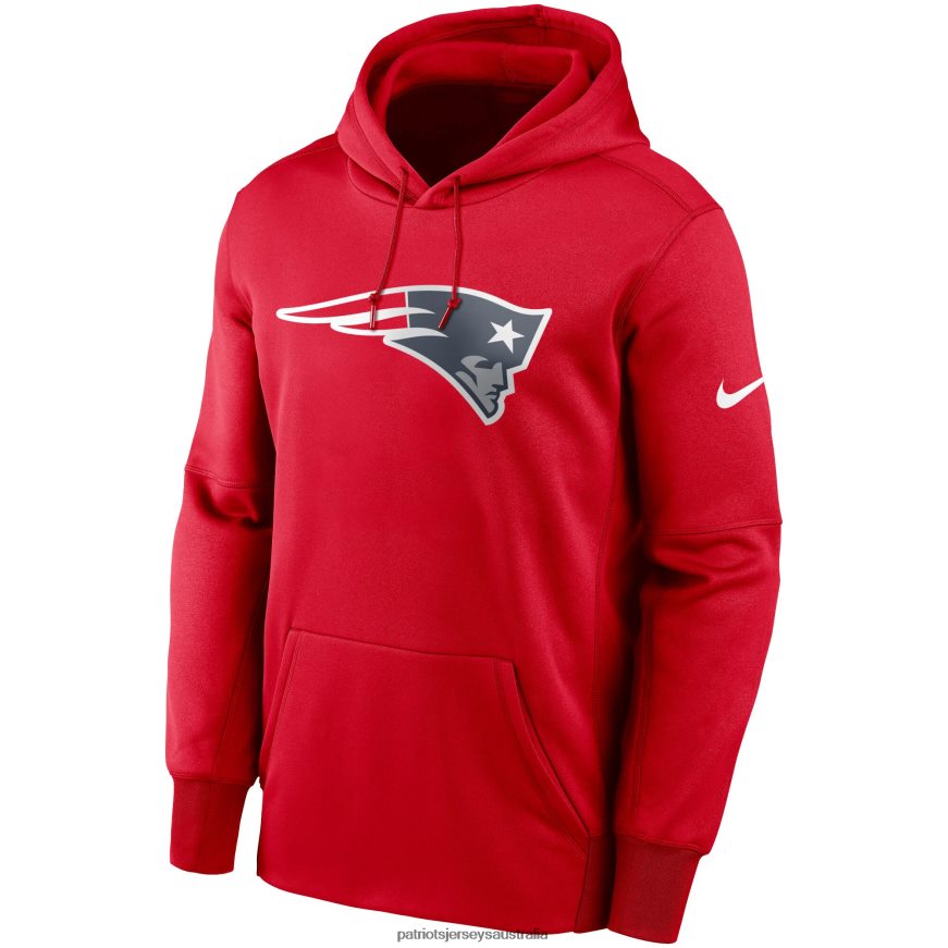 Men Nike Red Fan Gear Primary Logo Performance Pullover Hoodie ZZ06V2484 Patriots Jersey Clothing