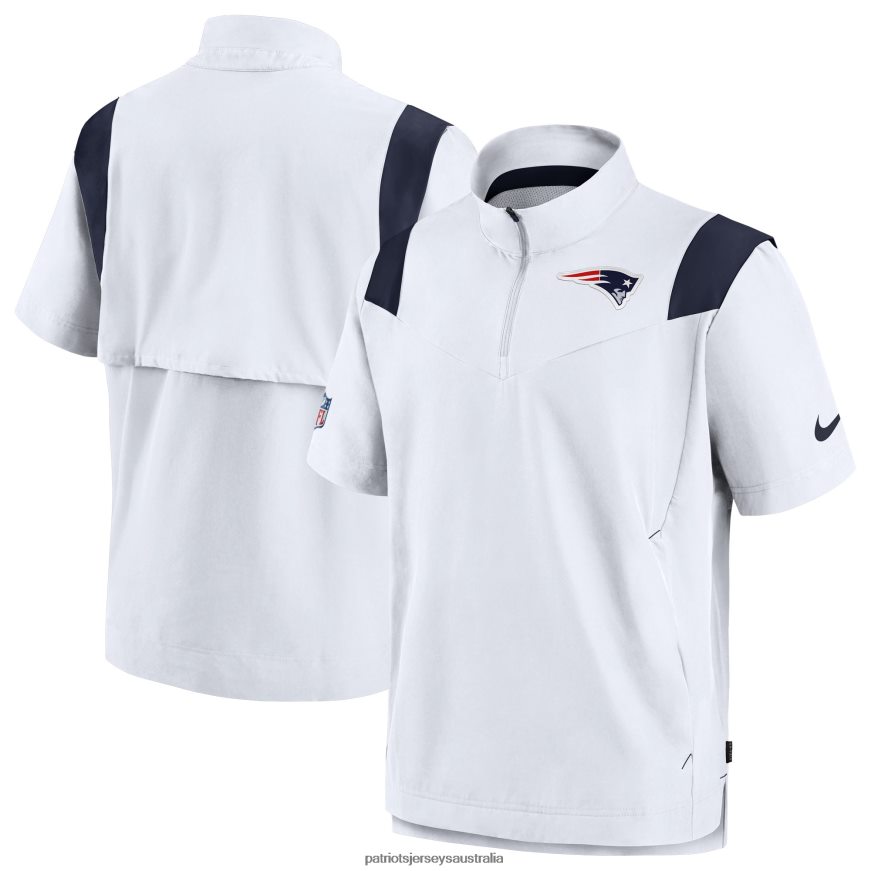Men Nike White Sideline Coaches Chevron Lockup Pullover Top ZZ06V2610 Patriots Jersey Clothing
