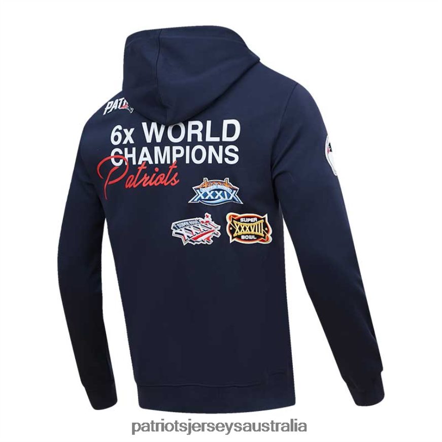 Men Pro Standard Navy 6x Super Bowl Champions Pullover Hoodie ZZ06V2507 Patriots Jersey Clothing