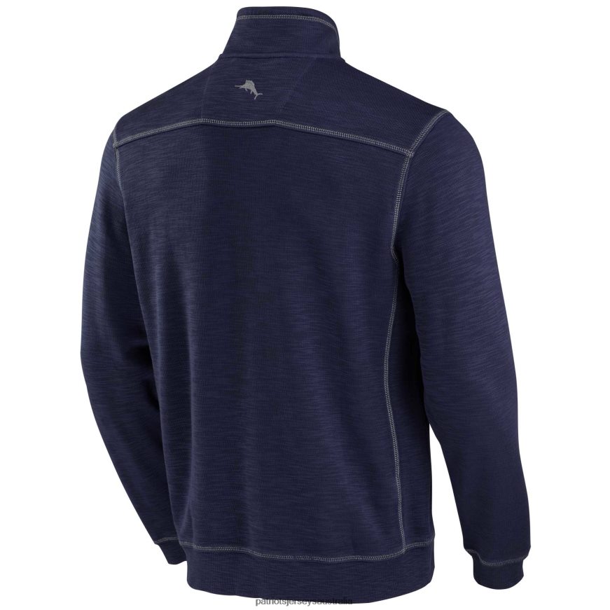 Men Tommy Bahama Navy Big & Tall Tobago Bay Half-Zip Pullover ZZ06V2634 Patriots Jersey Clothing