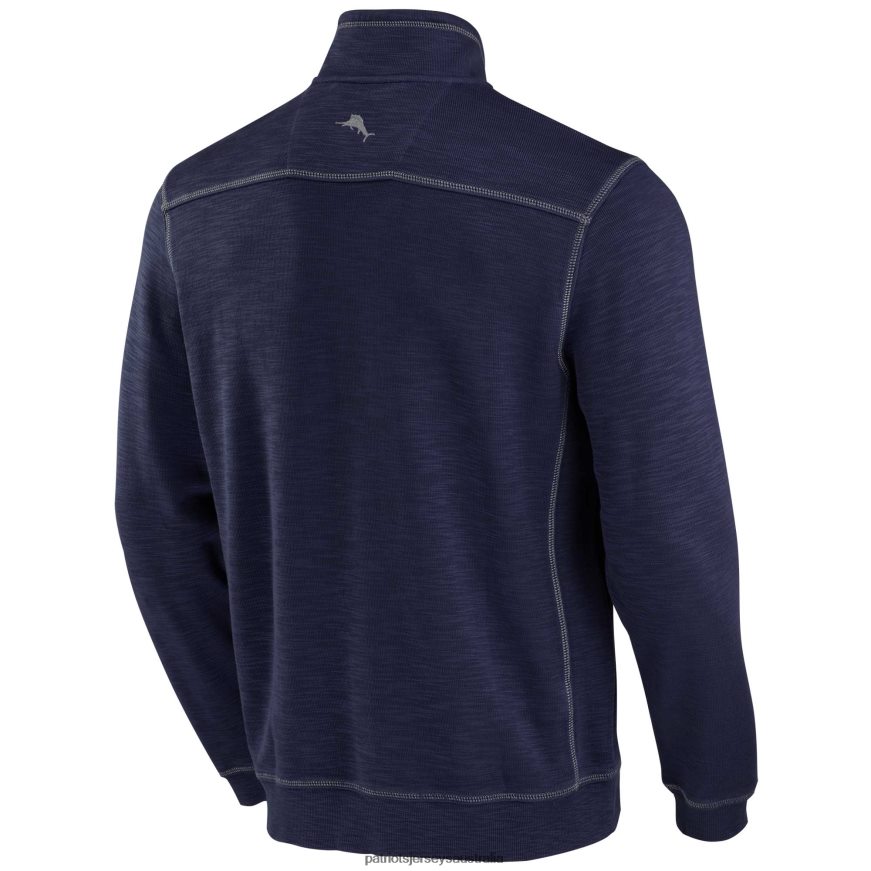 Men Tommy Bahama Navy Tobago Bay Tri-Blend Half-Zip Jacket ZZ06V2527 Patriots Jersey Clothing