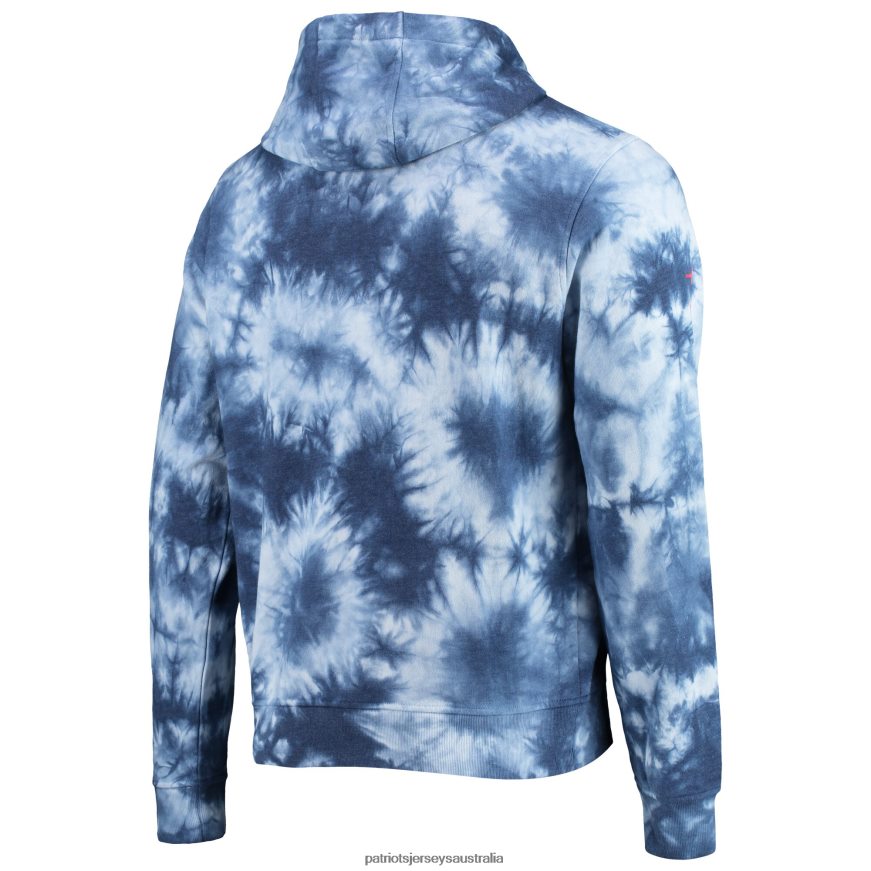 Men Tommy Hilfiger Navy Stanley Tie-Dye Pullover Hoodie ZZ06V2743 Patriots Jersey Clothing