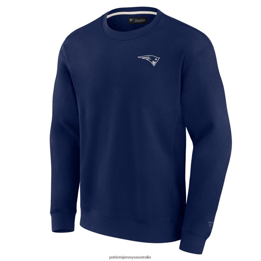 Men Unisex Fanatics Signature Navy Super Soft Pullover Crew Sweatshirt ZZ06V2477 Patriots Jersey Clothing