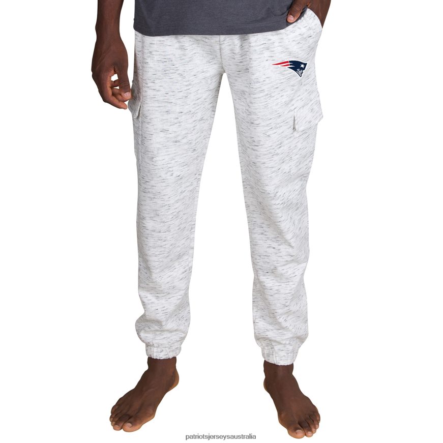 Men Concepts Sport White/Charcoal Alley Fleece Cargo Pants ZZ06V21266 Patriots Jersey Clothing