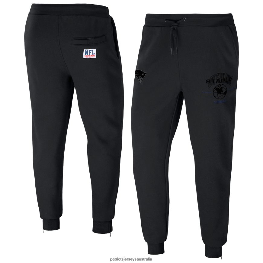 Men NFL x Staple Black Globe Fleece Pants ZZ06V21249 Patriots Jersey Clothing