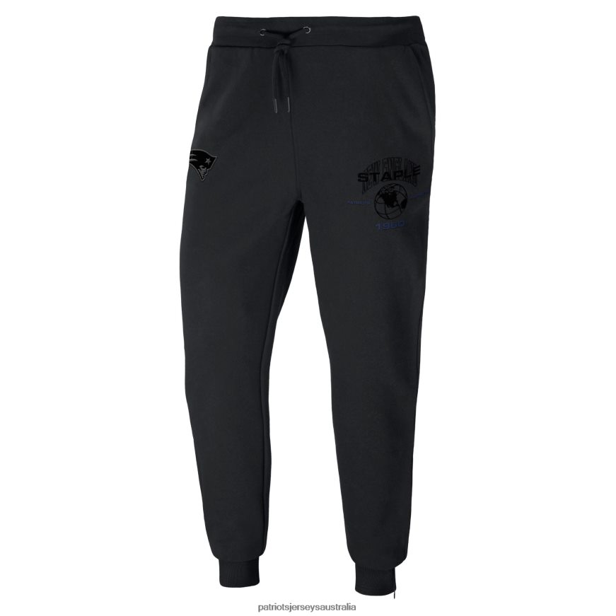 Men NFL x Staple Black Globe Fleece Pants ZZ06V21249 Patriots Jersey Clothing