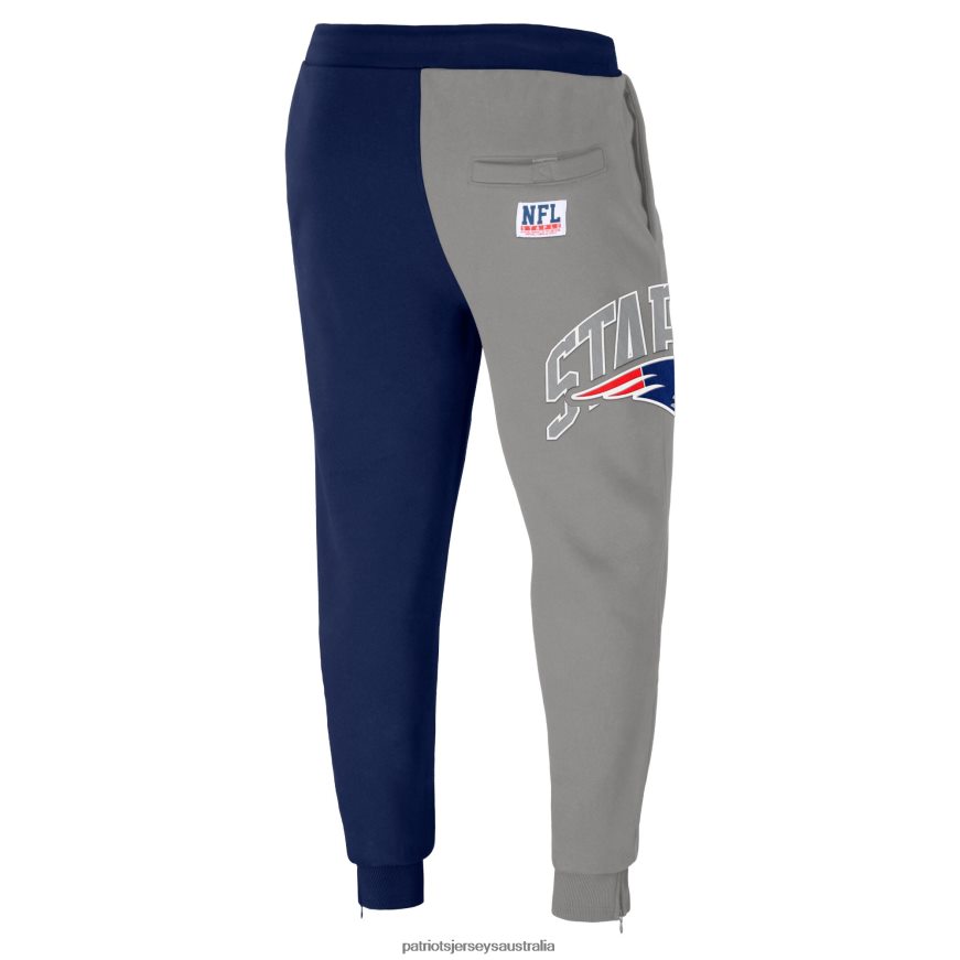 Men NFL x Staple Navy Split Logo Fleece Pants ZZ06V21261 Patriots Jersey Clothing