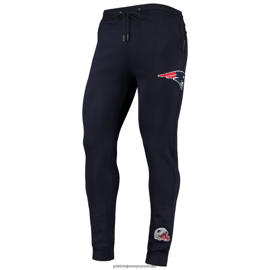 Men Pro Standard Navy Logo Jogger Pants ZZ06V21256 Patriots Jersey Clothing