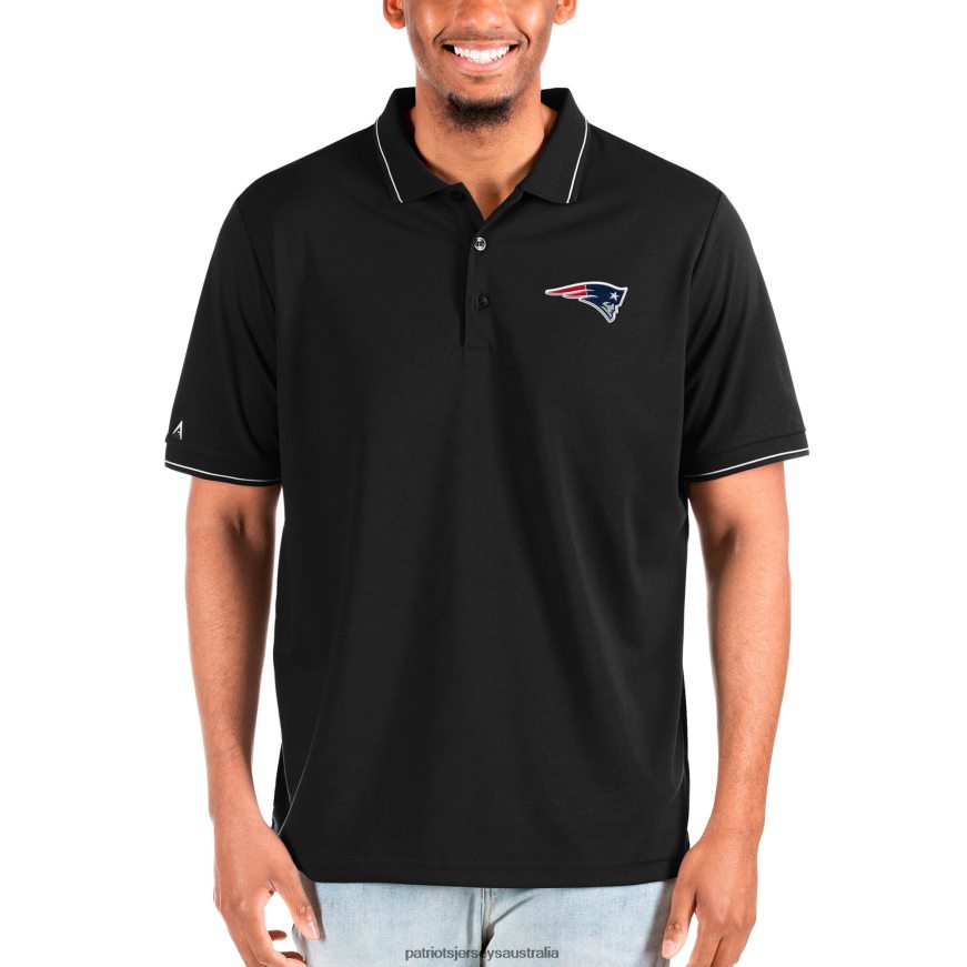 Men Antigua Black Big & Tall Affluent Polo ZZ06V21447 Patriots Jersey Clothing
