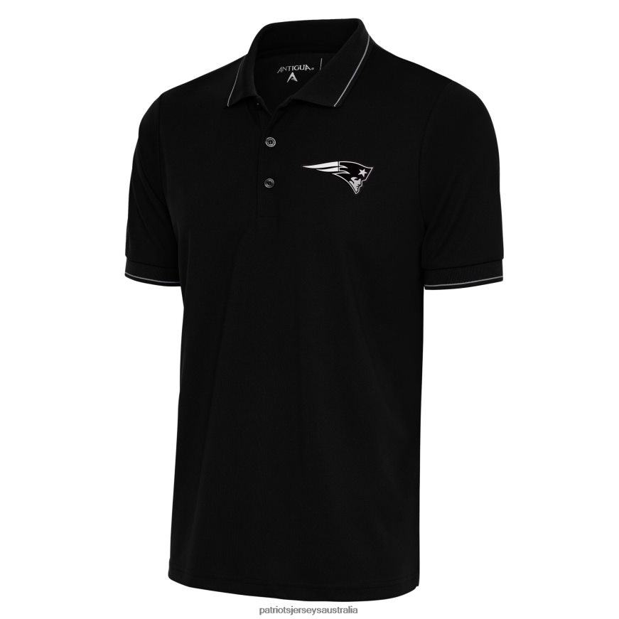 Men Antigua Black Metallic Logo Big & Tall Affluent Polo ZZ06V21467 Patriots Jersey Clothing