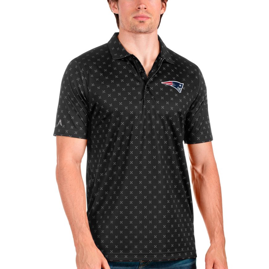 Men Antigua Black Spark Polo ZZ06V21478 Patriots Jersey Clothing