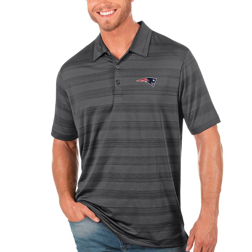 Men Antigua Charcoal Compass Polo ZZ06V21580 Patriots Jersey Clothing