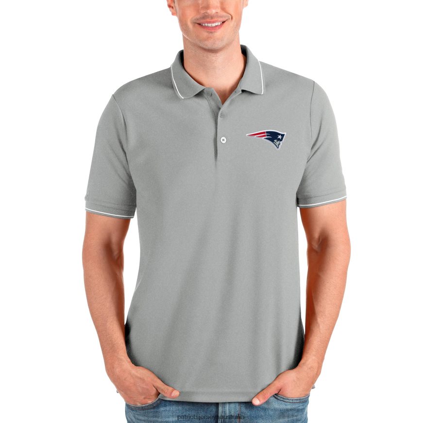 Men Antigua Heathered Gray Affluent Polo ZZ06V21378 Patriots Jersey Clothing