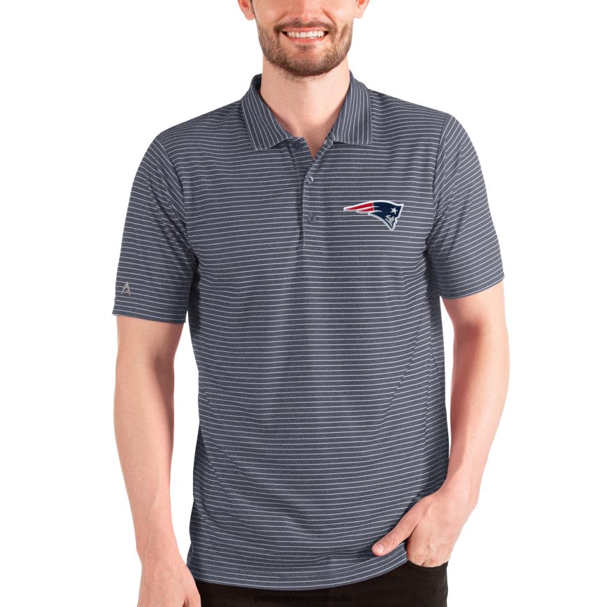 Men Antigua Heathered Navy/White Esteem Polo ZZ06V21422 Patriots Jersey Clothing