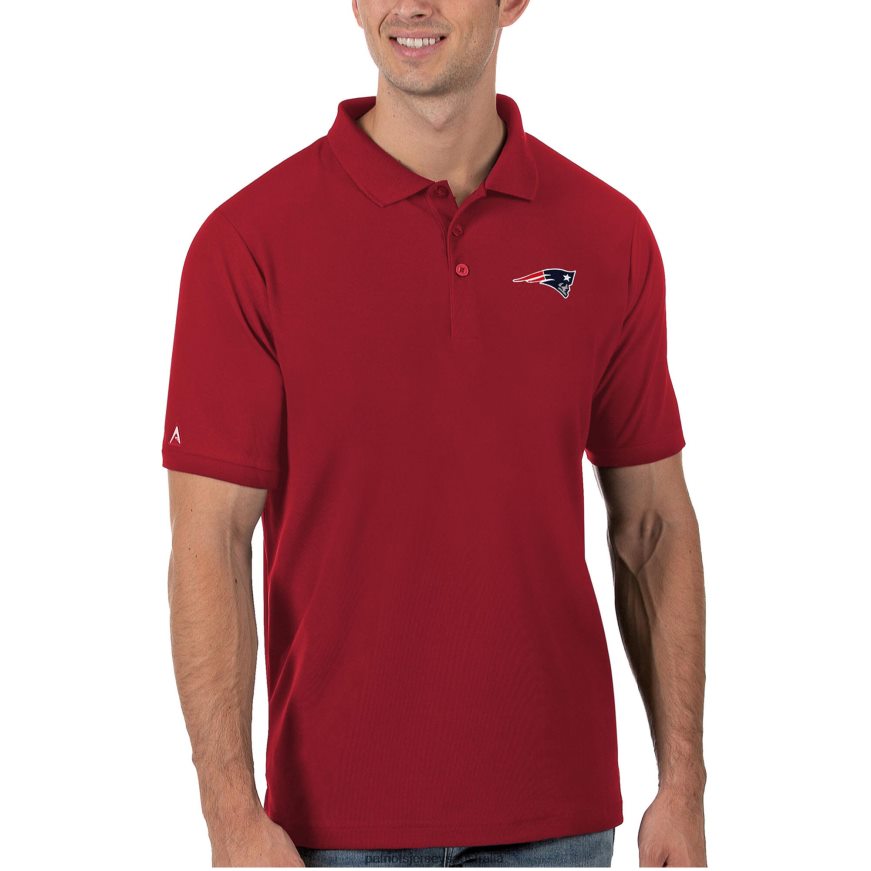 Men Antigua Red Legacy Pique Polo ZZ06V21608 Patriots Jersey Clothing