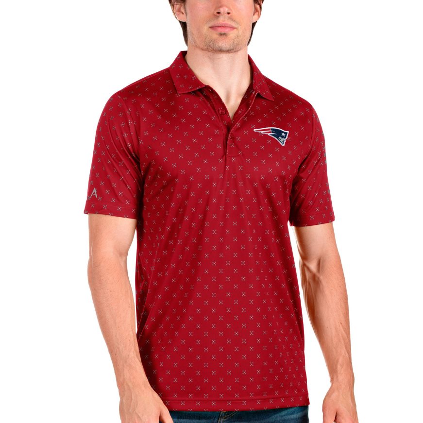 Men Antigua Red Spark Polo ZZ06V21420 Patriots Jersey Clothing