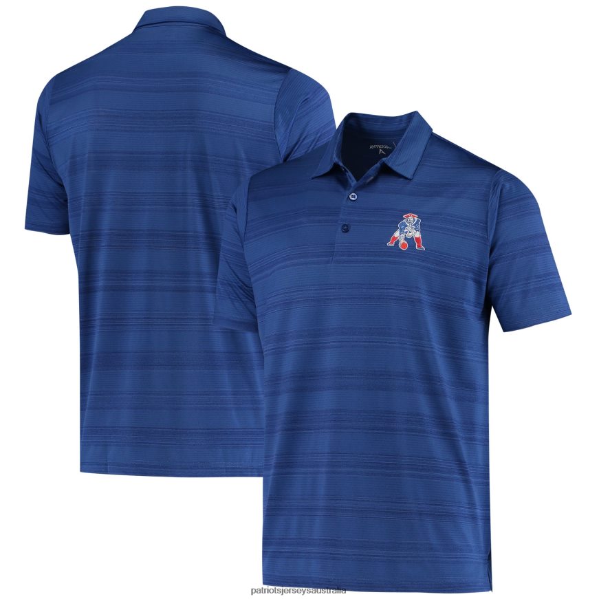 Men Antigua Royal Throwback Compass Polo ZZ06V21463 Patriots Jersey Clothing
