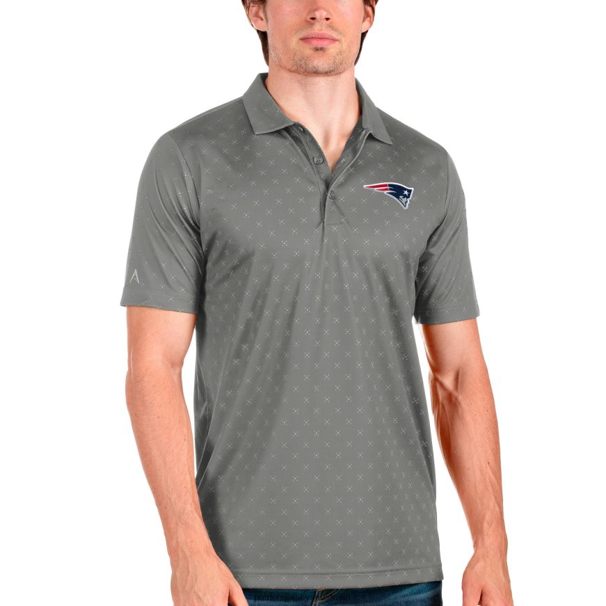 Men Antigua Steel Spark Polo ZZ06V21477 Patriots Jersey Clothing