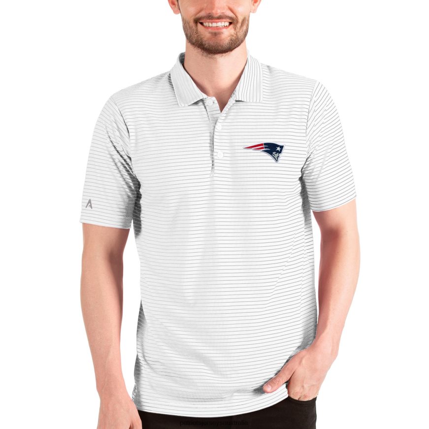 Men Antigua White Esteem Polo ZZ06V21480 Patriots Jersey Clothing