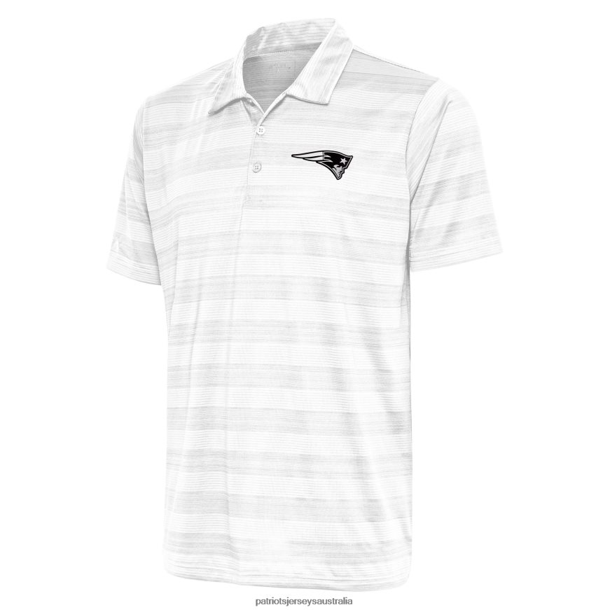 Men Antigua White Metallic Logo Compass Polo ZZ06V21512 Patriots Jersey Clothing