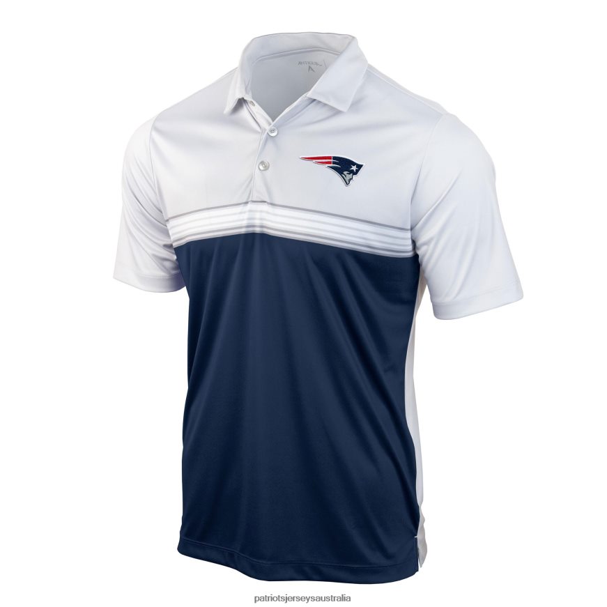 Men Antigua White/Navy Answer Polo ZZ06V21361 Patriots Jersey Clothing