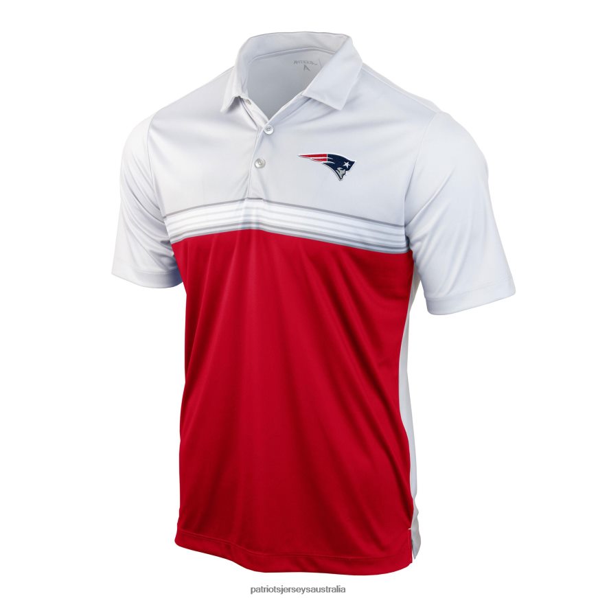 Men Antigua White/Red Answer Polo ZZ06V21445 Patriots Jersey Clothing
