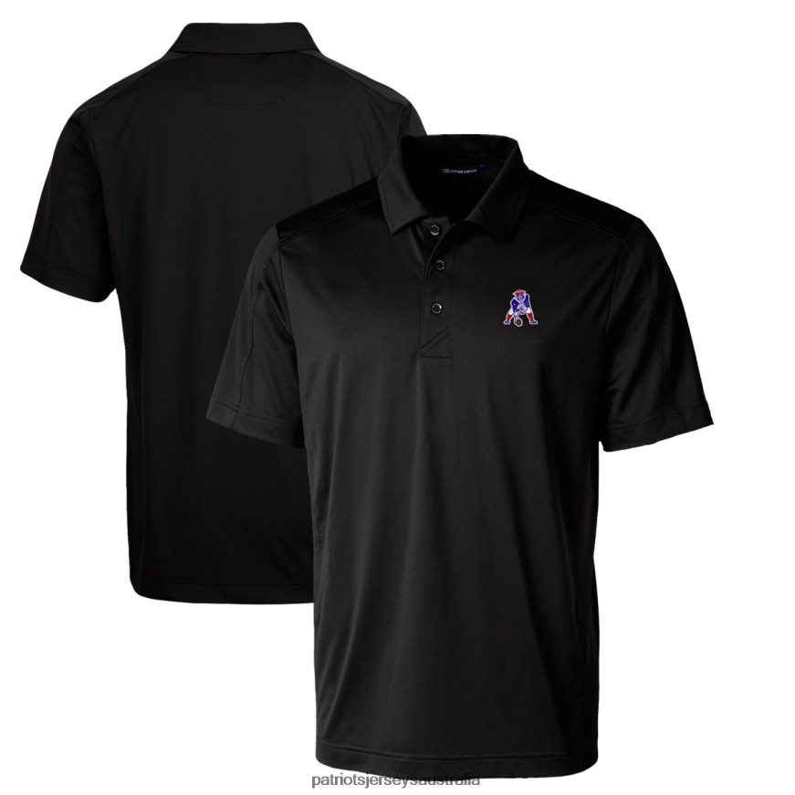 Men Cutter & Buck Black Throwback Logo Big & Tall Prospect Textured Stretch Polo ZZ06V21401 Patriots Jersey Clothing
