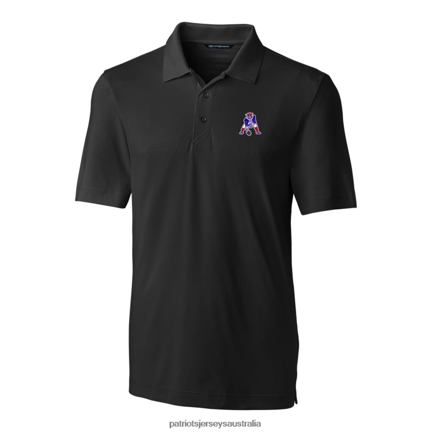 Men Cutter & Buck Black Throwback Logo Forge Stretch Polo ZZ06V21565 Patriots Jersey Clothing