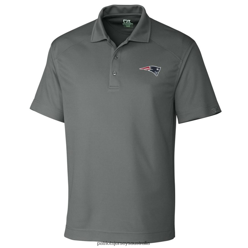 Men Cutter & Buck Gray Big & Tall DryTec Genre Polo ZZ06V21574 Patriots Jersey Clothing