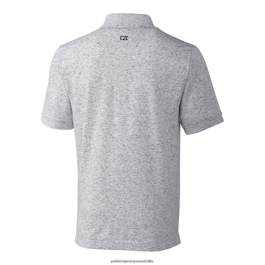 Men Cutter & Buck Gray Helmet Advantage Space Dye Tri-Blend Polo ZZ06V21300 Patriots Jersey Clothing