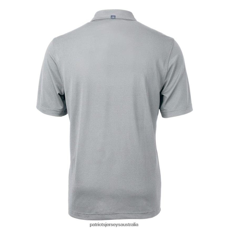 Men Cutter & Buck Gray Throwback Logo Virtue Eco Pique Recycled Big & Tall Polo ZZ06V21542 Patriots Jersey Clothing