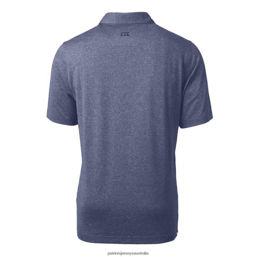 Men Cutter & Buck Heather Navy Helmet Forge Stretch Polo ZZ06V21319 Patriots Jersey Clothing