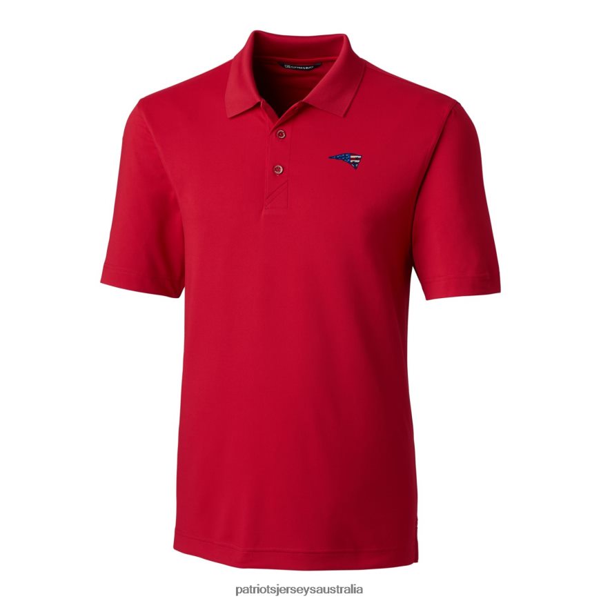 Men Cutter & Buck Red Big & Tall Forge Stretch Polo ZZ06V21491 Patriots Jersey Clothing