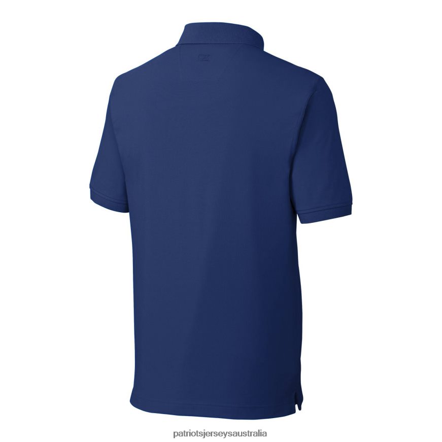 Men Cutter & Buck Royal Advantage Tri-Blend Pique Throwback Polo ZZ06V21435 Patriots Jersey Clothing